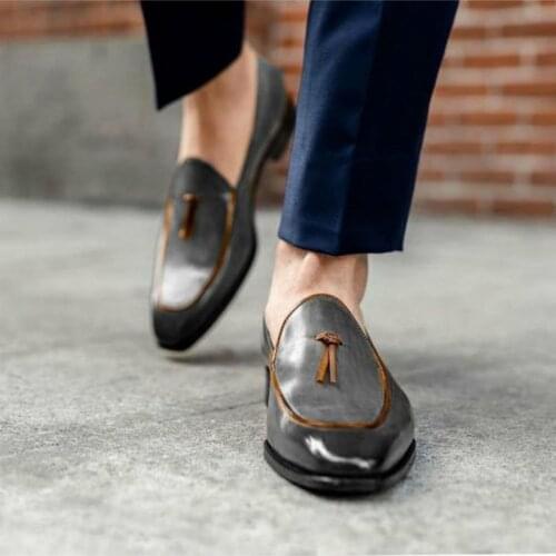 New Men PU Leather Business Dress Shoes Tassel Wrapped Fashion Trend Four Seasons Versatile Classic Hot Selling Men Shoes KP300