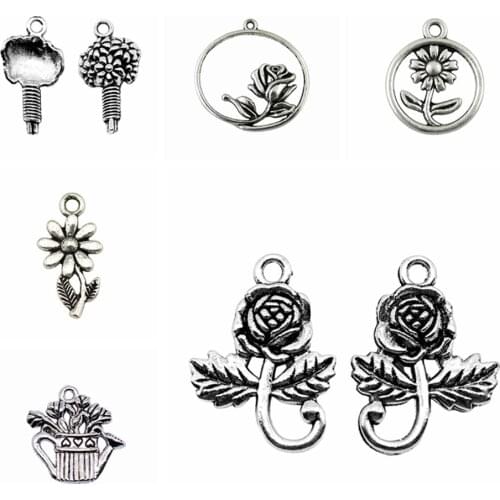 Wecharms bulk charms for jewelry making kit pendant diy jewelry accessories Flower Charms