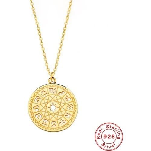 BOAKO 12 Constellations Necklace For Women 2020 Silver 925 Jewelry Necklace Charms Chains For Jewelry Collar Bijoux Femme#10.13