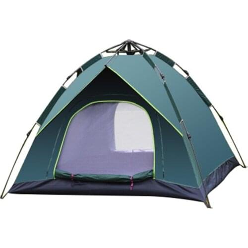 Camping Tent 3-4 People Full Automatic Quick-opening Fake Double-layer Sun Protection Bbomb Outdoor Tent