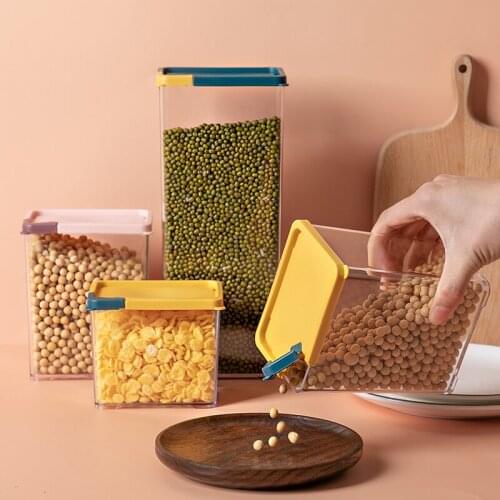 Plastic Food Storage Containers Pantry organizer Jars Dried Grains Bean Noodle Tank kitchen accessories Sealed Bottle