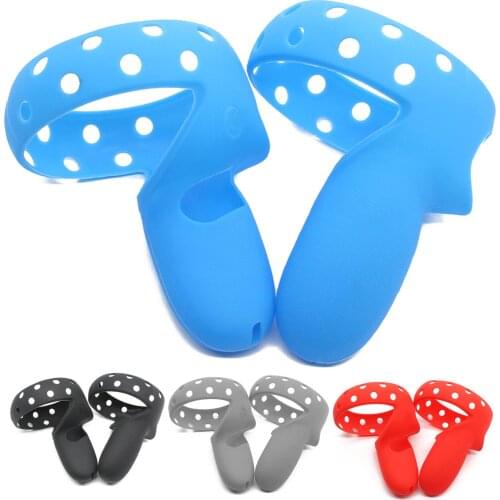 Fully Enclosed Silicone Handle Cover Adjustable Wrist Strap for Oculus Quest 2 Colorful Handle Grip Knuckle Strap Accessories