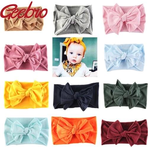 New Born Cute Bow Headband for 0 To 12 Month Baby Hairbands Colourful Headdress Baby Girl Cotton Child Hair Accessories