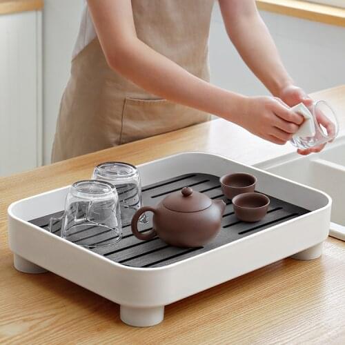 Luxury Modern Tea Tray Decoration Nordic White Fruit Serving Trays Set Japanese Plateau De Service Kitchen Teaware DH50CP