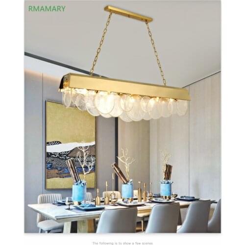 Light luxury LED lamps living room dining room bedroom chandelier art fashion glass modern chandelier