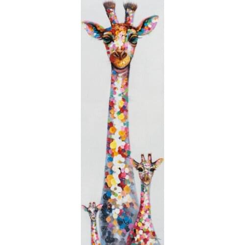 Hand Painted Design Cool Ostrich Oil Painting Handmade Lovely Animal Ostrich Oil Painting for Friends Unique Gift