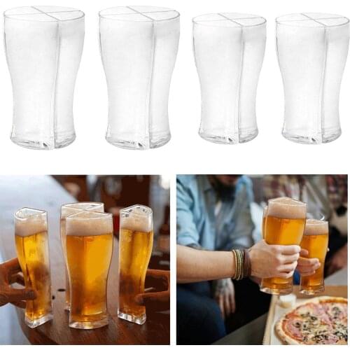 Schooner 4-in-1 Bar Home Beer Glass Party Holiday Drinking Party Cup Clear