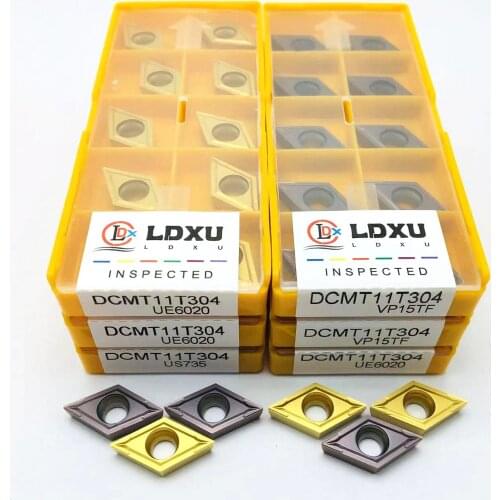 DCMT070204 DCMT11T304 DCMT11T308 high-quality lathe parts tools CNC external turning tools turning blades carbide blades