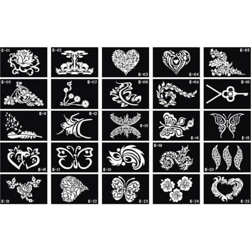 10 sheets Tattoo Template Temporary Body Painting Tattoo Stencil Large Size 15x12cm Mix Dedicated Patterns