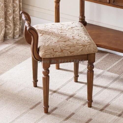 Dressing table stool backrest soft bag desk stool European-style chair modern minimalist guzheng small stool dressing table stoo