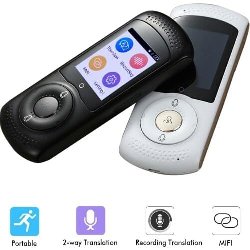 2.0 Inch 45 Languages Smart Voice Travel Translator Bluetooth4.2 Intelligent Real Time Interpreter dating Translator