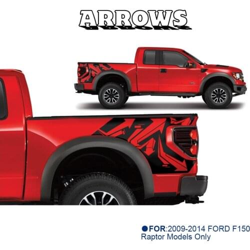 ARROWS body rear tail side graphic vinyl car stricker decals fit for Ford FORD F150 RAPTOR 2009-2011 2012- 2014 2015-2019