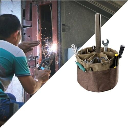 Large Capacity Gardening Tote Bag 17 Pockets Parachute Shape Garden Tool Storage Handbag Reusable Wear-Resistant Home