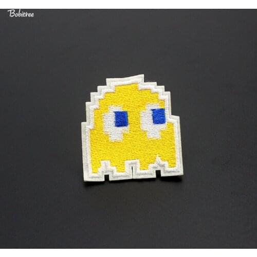Cartoon Yellow Clothes Patch Embroidery iron on Sewing Badges Fashion Artistic Applique for Clothes DIY Patchwork