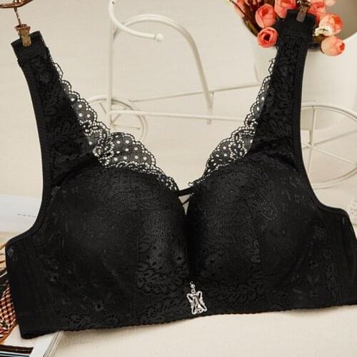 2019 Lace Bra Sexy Womens Lace Underwire Push Up Bra Lingerie Women Brassiere Big Size Bras