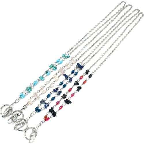 Colors Beaded Women Fashion Lanyard with Badge Holder Necklace ID Holder Keychain Holder for Teacher Nurses Accessories Neck