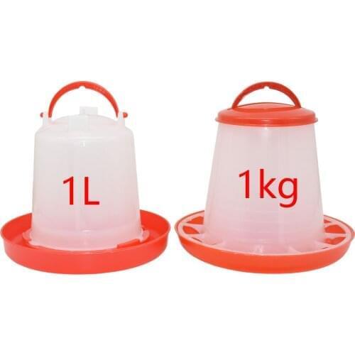10 Pcs 1Kg/1L Chicken Drinker/Feeder Rooster Hen Drinking Kettle Feeding Device Farm Animal Poultry Feeding Watering Supplies