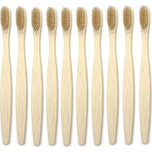 10pcs/set Natural Bamboo Toothbrush Soft Bamboo Toothbrush With Bristles Oral Care Toothbrush For Teeth Care
