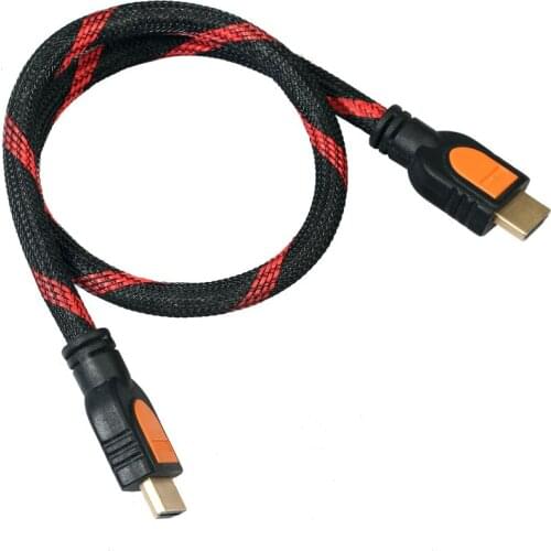 1080P 3D HD HDMI-compatible Nylon Cable 0.5M For Apple TV PC Computer PS4 Etc Plug And Play With High Performance Of Signal
