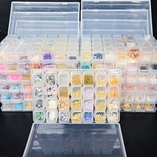 28Grids/Box Mix Shape Nail Art Decorations 3D Multi Style Bowknot/Pearl/Rivet For DIY Jewelry Manicure Design Accessories Set #D