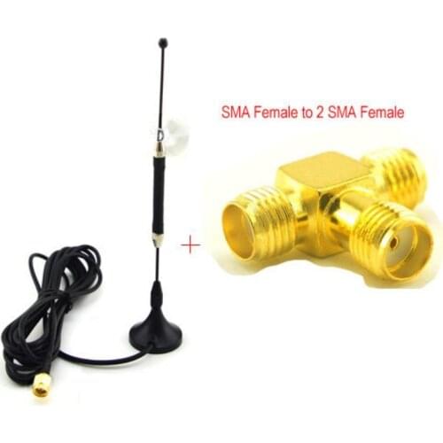 4G Antenna Omnidirectional 10dbi LTE Aerial SMA Magnetic for 4G lte FDD/TDD Router Modem+SMA Jack Female to 2 SMA Jack adapter