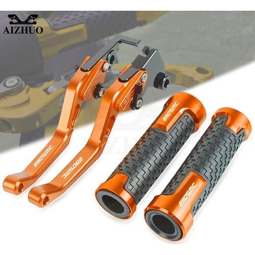 FOR 690SMC 2014 2015 2016 2017 Motorcycle CNC Aluminum Brake Clutch Levers Handlebar Grip 690 SMC Hand Grips Accessories