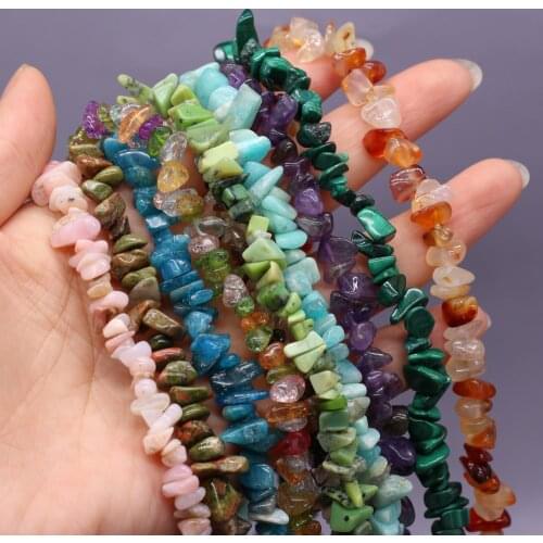 Natural Stone Irregular Chip Beads Morgan Amethysts Crystal Loose Bead for Jewelry Making DIY Fashion Girls Necklace Bracelet