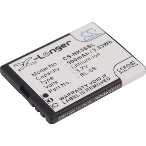 CS 900mAh/3.33Wh battery for Nokia 2330, 2330 Classic BL-5S