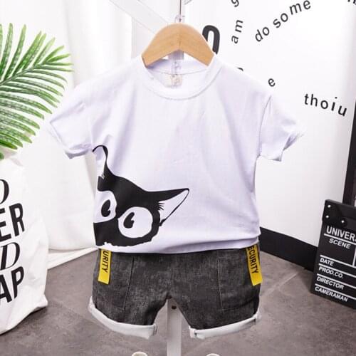 Toddler Boys Girls Clothes Cotton Kids Clothes Summer Boys Clothes T shirt + Shorts Casual Kids Tracksuit Costume 2-7 years