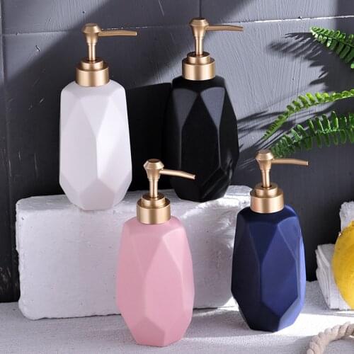 360ml large capacity Soap Dispenser facial cleanser bottle lotion shampoo moisture bottle shower gel Golden pressing head for Ki