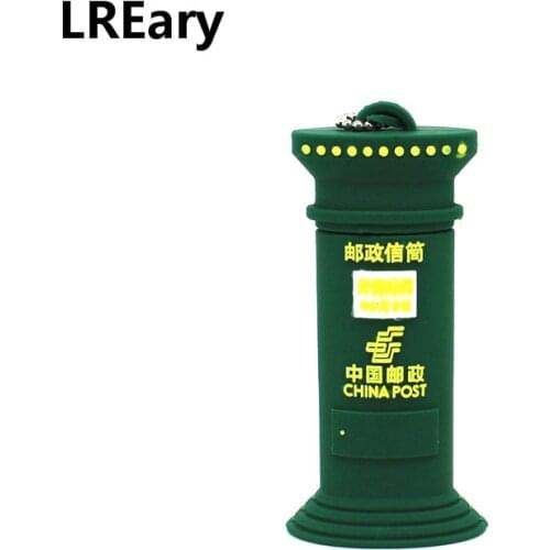 USB 2.0 pen drive cartoon Postbox model 128MB USB flash drive 4GB 8GB Memory Stick 16GB 32GB 64GB pendrive U disk China Post