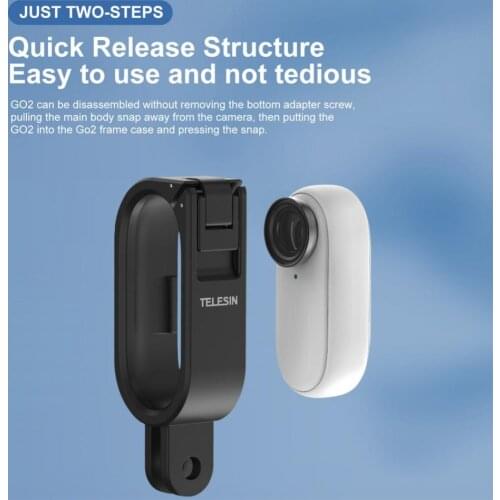 Insta360 Go 2 Protective Frame 1/4 Adapter Adjustable Angle Quick Release Bracket Accessory for Insta 360 GO2 Action Camera