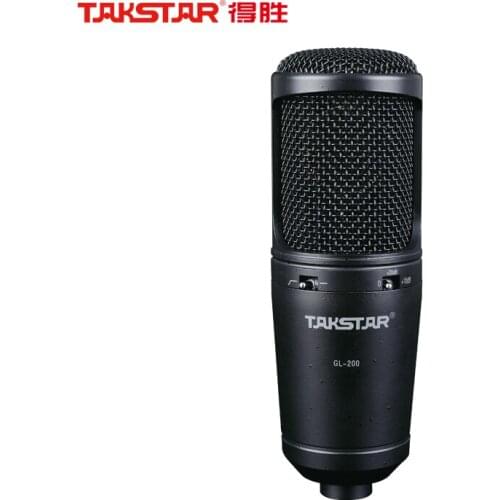 TAKSTAR GL-200 black narration-style recording microphone condenser microphone for recording studio and stage performance