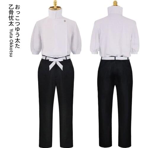 New Anime Jujutsu Kaisen Yuuta Okkotsu Cosplay Costumes Halloween Yuuta Okkotsu Tops + Pants Uniforms Suits For Women Mens