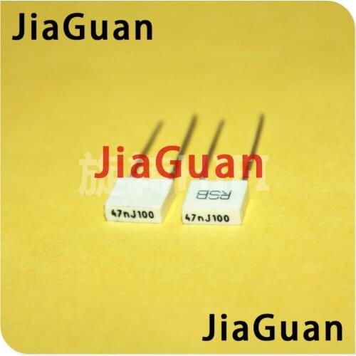 50PCS AV R82 0.047UF 100V 5% P5MM copper film capacitor KEMET 473/100V MKT 47NF Arcotronics RSB 0.047uF/100V 473J100