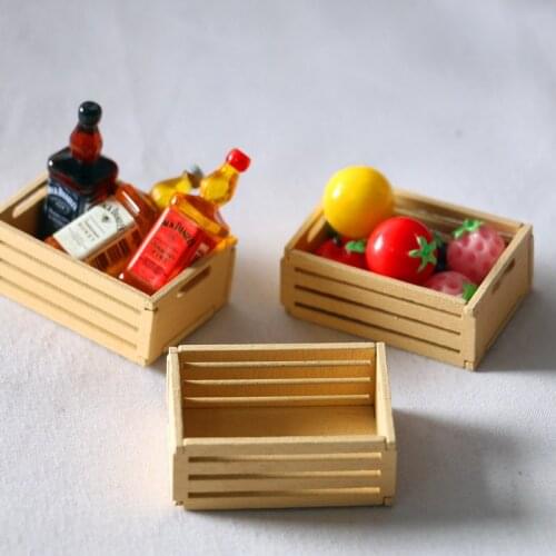 Dollhouse Mini Wooden Frame Fruit Frame Model Accessories Miniature Scene Micro Landscape Decoration Ornaments Dolls Accessories