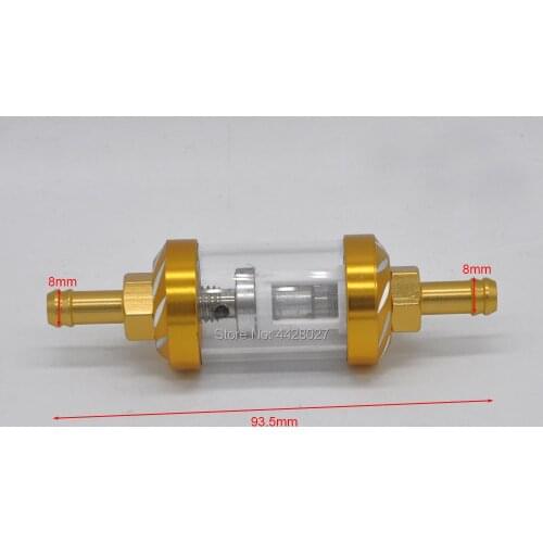 Motorcycle 5/16" 8mm Reusable Washable Inline Fuel Filter oil filter universal for Harley Honda Yamaha