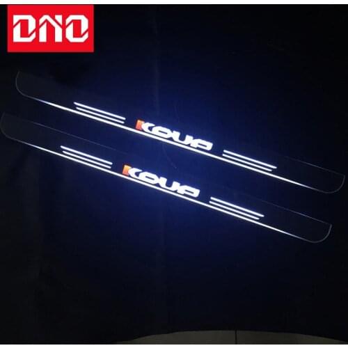 DNO Door Sill Scuff Plate Pedal Ligths For Kia Cerato Forte Koup Threshold Led Bar Pathway Dynamic Welcome Lamp