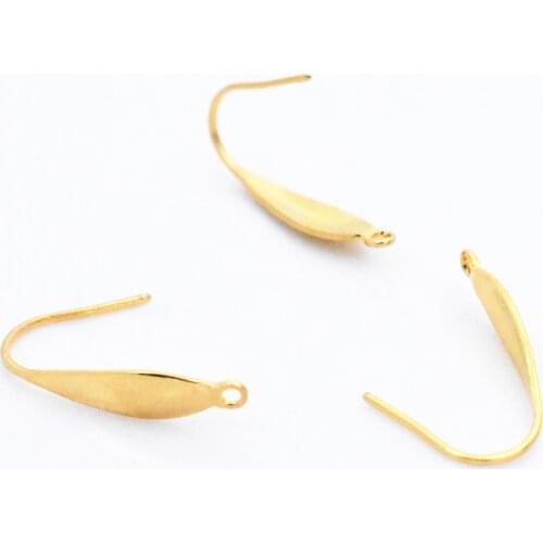 No Fade) 21mm Length 10pcs/Lot Gold Color 316 Stainless Steel High Quality Earring Hooks Wire Settings Base Settings Whole Sale