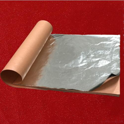 One Booklet DIY Imitation Silver Leaf 14 x 14 CM Aluminum Foil Leaf For Gilding Lines Home Decoration Craft Paper Foil Sheets