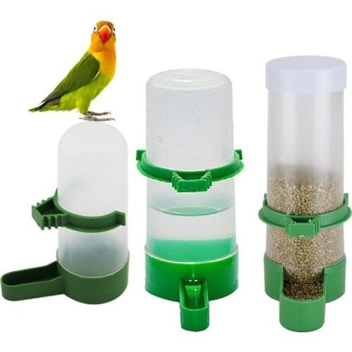 Bird Water Drinker Feeder Waterer with Clip Pet Bird Supplies Dispenser Bottle Drinking Cup Bowls for Pet Parrot Cage