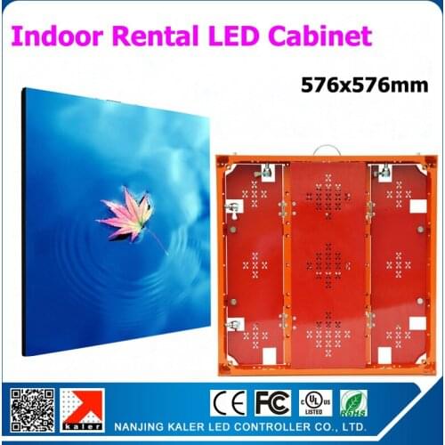 TEEHO 576x576mm indoor rental aluminum led display cabinet for P3 P6 indoor led video display wall
