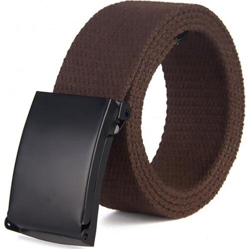 Unisex Belt Military Fashion High Quality Solid Color Plain Webbing Canvas Waist Belt Waistband