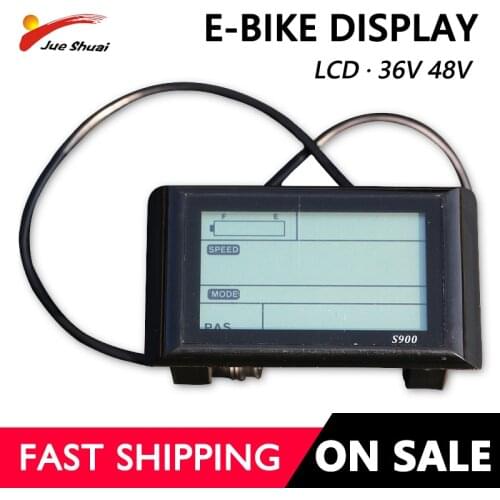36V/48V Electric Bicycle Computer eBike LCD Display Speedometer Electric Bike Sensor Meter Watch Monitor Waterproof Connector