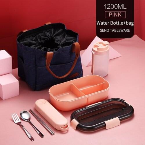 High Quality Bento Box Japanese Style for Kids Student Adult Office Food Container Leak-Proof Square Lunch Box with Compartment