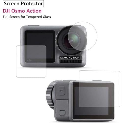 Tempered Glass Camera Screen Protector for DJI Osmo Action Full Set Lens & Screen Protection Protective Film