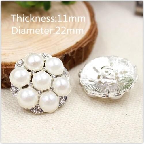 1551083 ,1 pcs, Rhinestone button pearl jewelry,flower patterns buttons, garment accessories DIY materials