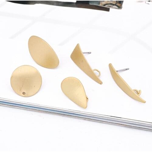 6pcs Fashion Matte Gold Water Drop Triangle Earring Connector Linker Findings Geometric Earrings Make Accessory Diy Jewelry Make