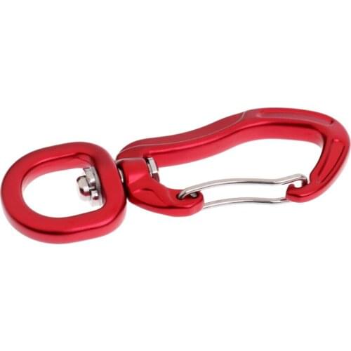 400KG Swivel Auto Lock Carabiner Eye Snap Hook Camping Backpack Keychain