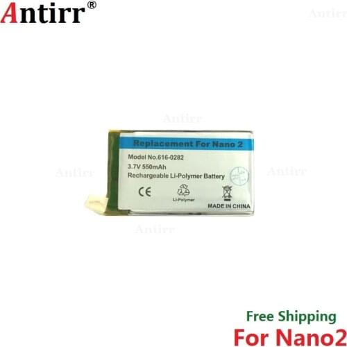 Antirr Original new Replacement Battery For ipod Nano2 2G 2nd Generation MP3 Li-Polymer Rechargeable Nano 2 616-0282 Batteries